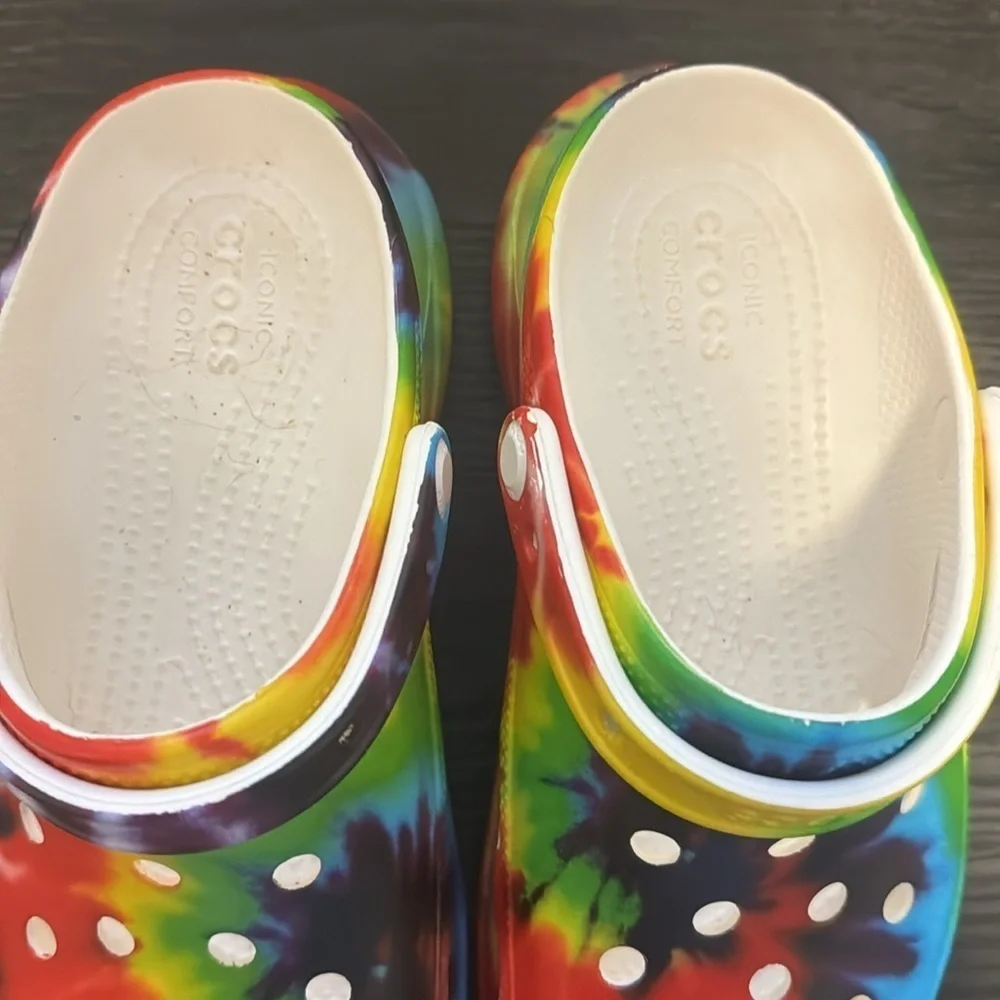 🍍 Crocs Bae Iconic Tie Dye Women Platform Shoes Size 7🍍S7